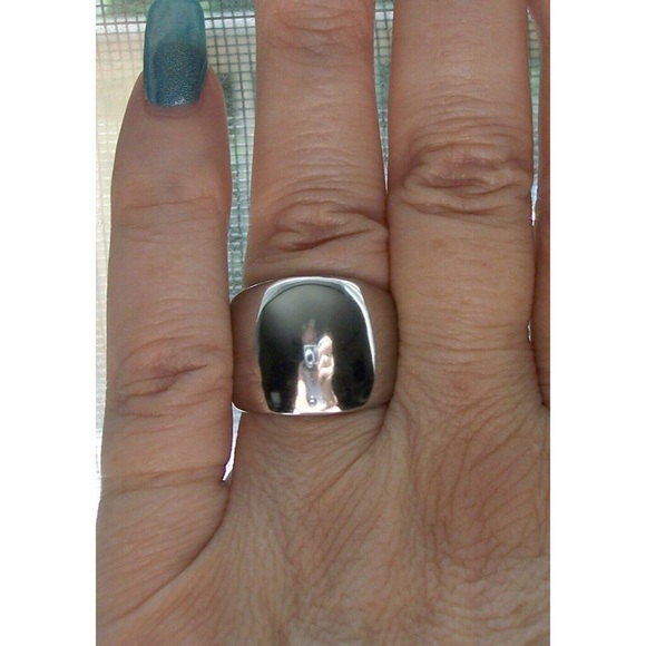 STAINLESS STEEL Wide High Polished Dome Ring NWT - Picture 10 of 14